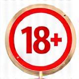 Responsible gaming icon or 18 plus symbol indicating age restriction